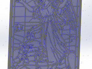8 DXF File CNC g-code Industrial Laser Cut ANGEL Nr1 decorative PANEL Nr0710 3D-Modell