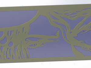 11 DXF File CNC g-code Industrial Laser Cut SEE Nr1 PANEL decorative Nr0720 Modelo 3D