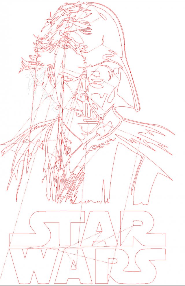 24 DXF File CNC g-code Industrial Laser Cut Star Wars Vector DXF Router Nr0750 3D Модель .c4d .max .obj .3ds .fbx .stl .blend 