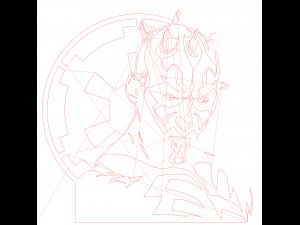 24 DXF File CNC g-code Industrial Laser Cut Star Wars Vector DXF Router Nr0750 3D Модель