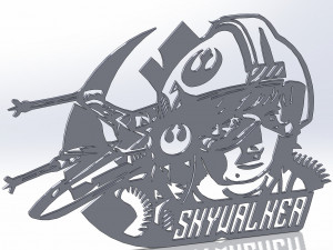 24 DXF File CNC g-code Industrial Laser Cut Star Wars Vector DXF Router Nr0750 3D Модель