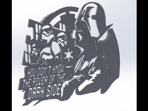 24 DXF File CNC g-code Industrial Laser Cut Star Wars Vector DXF Router Nr0750 3D Модель