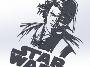 24 DXF File CNC g-code Industrial Laser Cut Star Wars Vector DXF Router Nr0750 3D Модель