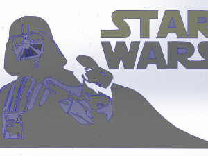 24 DXF File CNC g-code Industrial Laser Cut Star Wars Vector DXF Router Nr0750 3D Модель