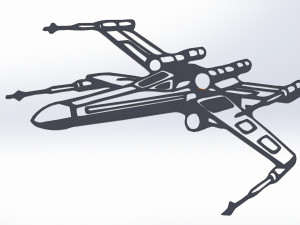 24 DXF File CNC g-code Industrial Laser Cut Star Wars Vector DXF Router Nr0750 3D Модель