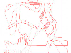13 DXF File CNC ndustrial Laser Cut Star Wars 2 Vector DXF Router Plasma Nr0751 3D Model