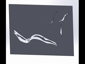 15 DXF file CNC 2 G-CODE IndLaser Cut router plasma water WOMEN PANEL Nr0912 Modelo 3D