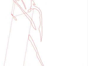 15 DXF file CNC 2 G-CODE IndLaser Cut router plasma water WOMEN PANEL Nr0912 3D Model