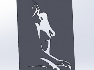 15 DXF file CNC 2 G-CODE IndLaser Cut router plasma water WOMEN PANEL Nr0912 Model 3D