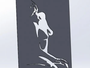 15 DXF file CNC 2 G-CODE IndLaser Cut router plasma water WOMEN PANEL Nr0912 3D Model