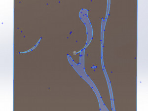 15 DXF file CNC 2 G-CODE IndLaser Cut router plasma water WOMEN PANEL Nr0912 Model 3D