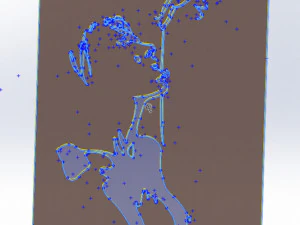 15 DXF file CNC 2 G-CODE IndLaser Cut router plasma water WOMEN PANEL Nr0912 3D Model