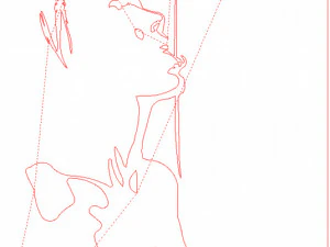 15 DXF file CNC 2 G-CODE IndLaser Cut router plasma water WOMEN PANEL Nr0912 3D Model