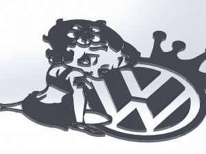16 DXF FILE Wolkswagen Logos Industrial Laser Cut Router Vinil LOVE Nr0950 Model 3D