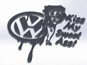 16 DXF FILE Wolkswagen Logos Industrial Laser Cut Router Vinil LOVE Nr0950 Model 3D