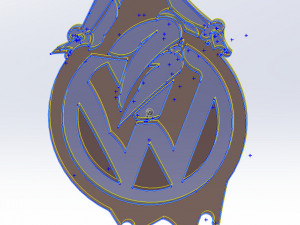 16 DXF FILE Wolkswagen Logos Industrial Laser Cut Router Vinil LOVE Nr0950 Model 3D