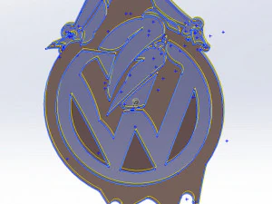 16 DXF FILE Wolkswagen Logos Industrial Laser Cut Router Vinil LOVE Nr0950 3D Model