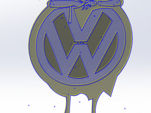 16 DXF FILE Wolkswagen Logos Industrial Laser Cut Router Vinil LOVE Nr0950 Model 3D