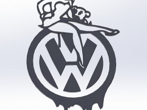 16 DXF FILE Wolkswagen Logos Industrial Laser Cut Router Vinil LOVE Nr0950 Model 3D