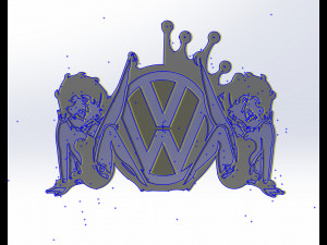16 DXF FILE Wolkswagen Logos Industrial Laser Cut Router Vinil LOVE Nr0950 Model 3D