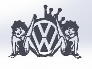 16 DXF FILE Wolkswagen Logos Industrial Laser Cut Router Vinil LOVE Nr0950 Model 3D