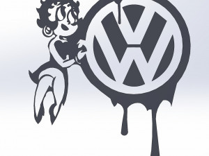 16 DXF FILE Wolkswagen Logos Industrial Laser Cut Router Vinil LOVE Nr0950 Model 3D