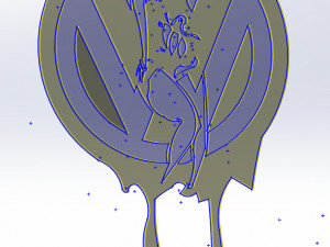 16 DXF FILE Wolkswagen Logos Industrial Laser Cut Router Vinil LOVE Nr0950 Model 3D
