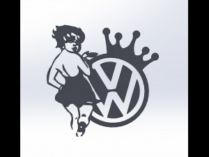 16 DXF FILE Wolkswagen Logos Industrial Laser Cut Router Vinil LOVE Nr0950 Model 3D