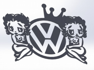 16 DXF FILE Wolkswagen Logos Industrial Laser Cut Router Vinil LOVE Nr0950 Model 3D