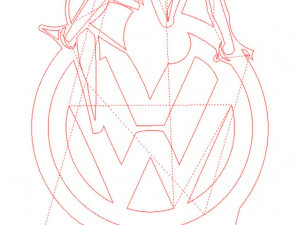 16 DXF FILE Wolkswagen Logos Industrial Laser Cut Router Vinil LOVE Nr0950 3D Model
