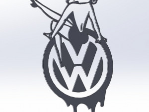 16 DXF FILE Wolkswagen Logos Industrial Laser Cut Router Vinil LOVE Nr0950 Model 3D