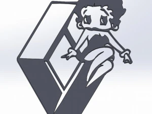 14 DXF FILE Renaut Logos Industrial Laser Cut Router Vinil LOVE Nr0951 3D Model