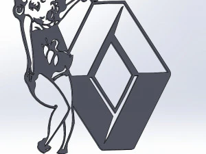 14 DXF FILE Renaut Logos Industrial Laser Cut Router Vinil LOVE Nr0951 3D Model