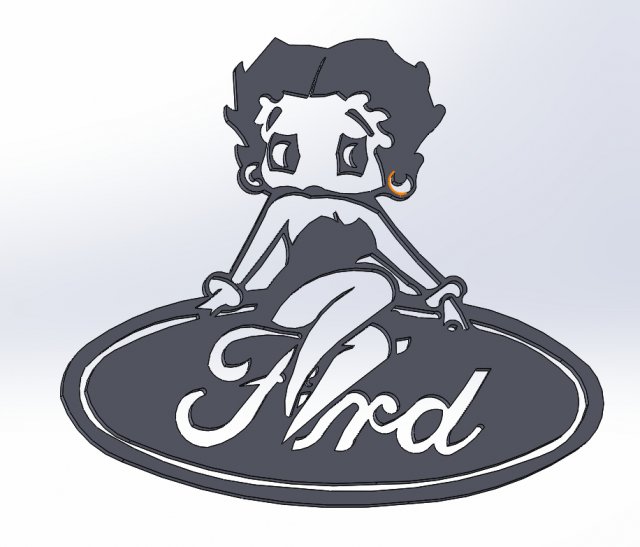 12 dxf file auto Logos Industrial Laser Cut Router Vinil LOVE Nr0952 Bettyboop 3D Model .c4d .max .obj .3ds .fbx .stl .blend 