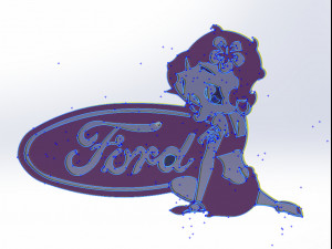 12 dxf file auto Logos Industrial Laser Cut Router Vinil LOVE Nr0952 Bettyboop 3D Model