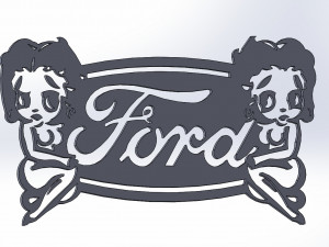 12 dxf file auto Logos Industrial Laser Cut Router Vinil LOVE Nr0952 Bettyboop 3D Model