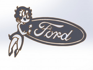 12 dxf file auto Logos Industrial Laser Cut Router Vinil LOVE Nr0952 Bettyboop 3D Model