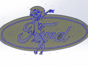 12 dxf file auto Logos Industrial Laser Cut Router Vinil LOVE Nr0952 Bettyboop 3D Model