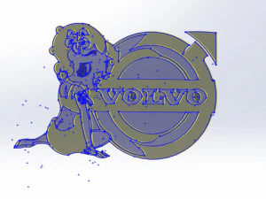 14 DXF FILE VOLVO LOGO cnc file Industrial Laser Cut Router Vinil Nr0953 3D Model
