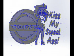 14 DXF FILE VOLVO LOGO cnc file Industrial Laser Cut Router Vinil Nr0953 3D Model
