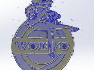 14 DXF FILE VOLVO LOGO cnc file Industrial Laser Cut Router Vinil Nr0953 3D Model