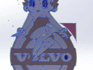 14 DXF FILE VOLVO LOGO cnc file Industrial Laser Cut Router Vinil Nr0953 3D Model