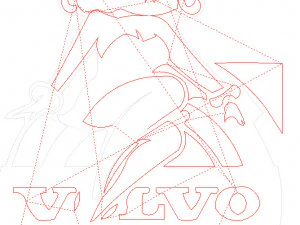 14 DXF FILE VOLVO LOGO cnc file Industrial Laser Cut Router Vinil Nr0953 3D Model