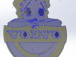 14 DXF FILE VOLVO LOGO cnc file Industrial Laser Cut Router Vinil Nr0953 3D Model
