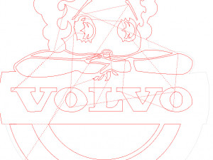 14 DXF FILE VOLVO LOGO cnc file Industrial Laser Cut Router Vinil Nr0953 Modelo 3D