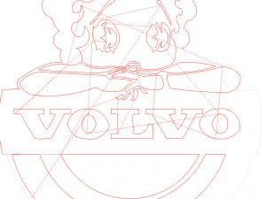 14 DXF FILE VOLVO LOGO cnc file Industrial Laser Cut Router Vinil Nr0953 3D Model