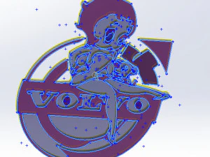 14 DXF FILE VOLVO LOGO cnc file Industrial Laser Cut Router Vinil Nr0953 3D Model