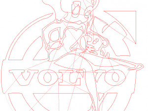 14 DXF FILE VOLVO LOGO cnc file Industrial Laser Cut Router Vinil Nr0953 Modelo 3D