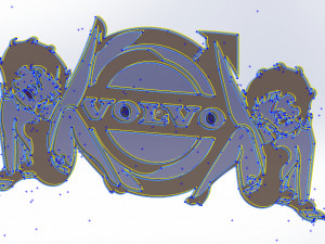 14 DXF FILE VOLVO LOGO cnc file Industrial Laser Cut Router Vinil Nr0953 Modelo 3D