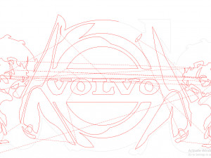 14 DXF FILE VOLVO LOGO cnc file Industrial Laser Cut Router Vinil Nr0953 Modelo 3D